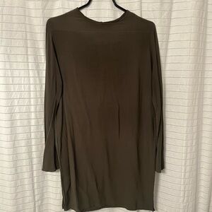 OAK + FORT Long Sleeve Top in olive green